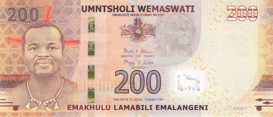 Swaziland p43 200 Emalangeni 2017